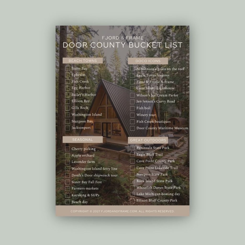 things to do in door county wisconsin bucket lists